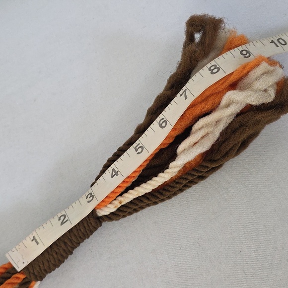 Orange Brown White Macrame Plant Holder Hanger - Picture 9 of 10